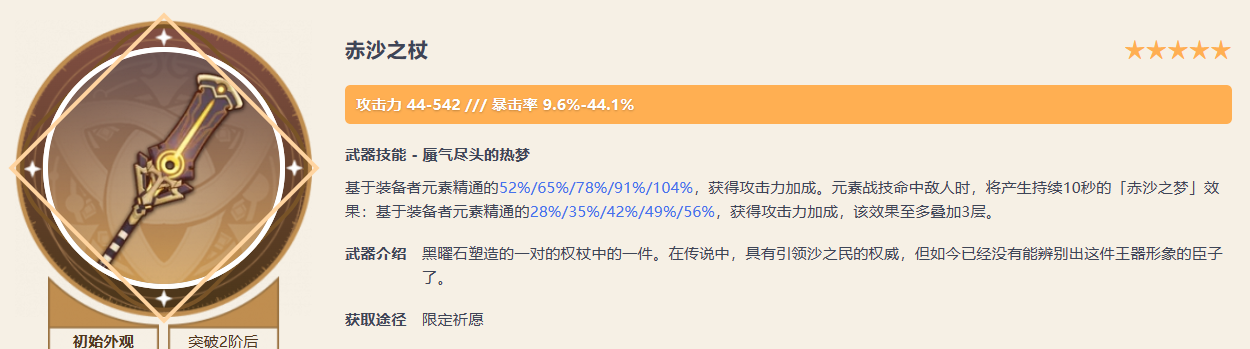 《原神》赤沙之杖适配角色推荐